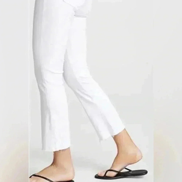 AG JODI Crop White Jeans Raw Hem  Size 28 - Picture 2 of 13